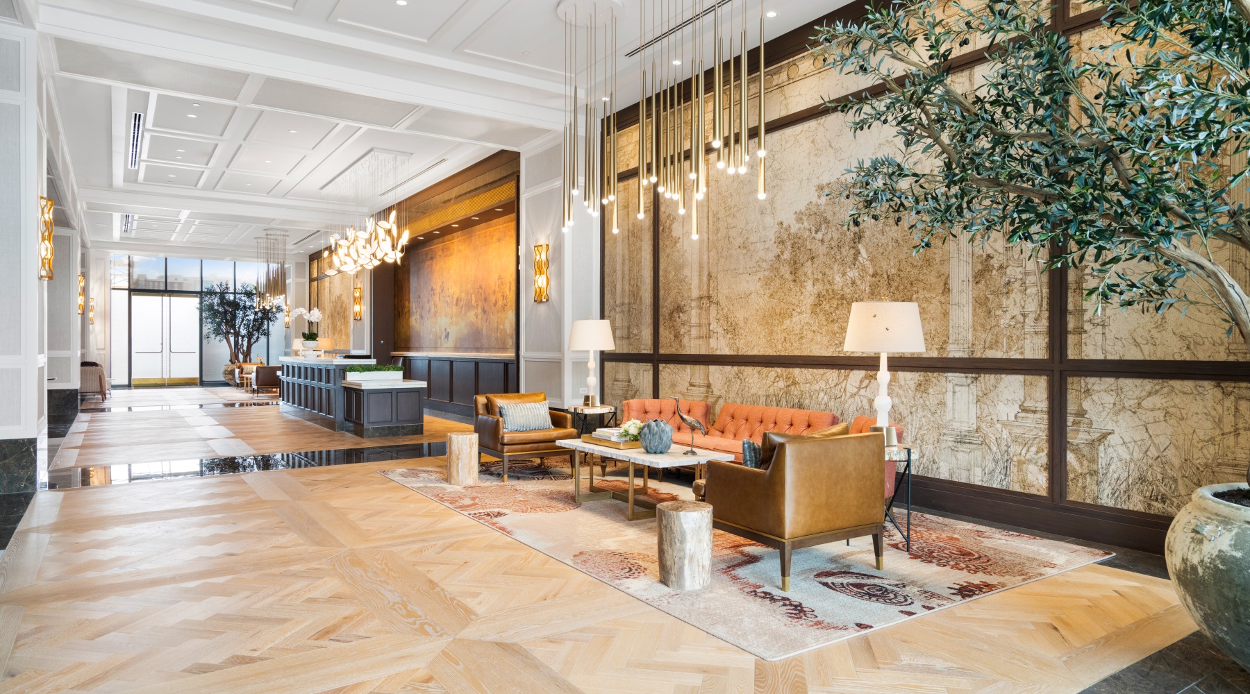 Cutting-edge amenities at your fingertips Designer-curated lobby